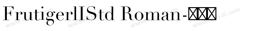 FrutigerlIStd Roman字体转换
